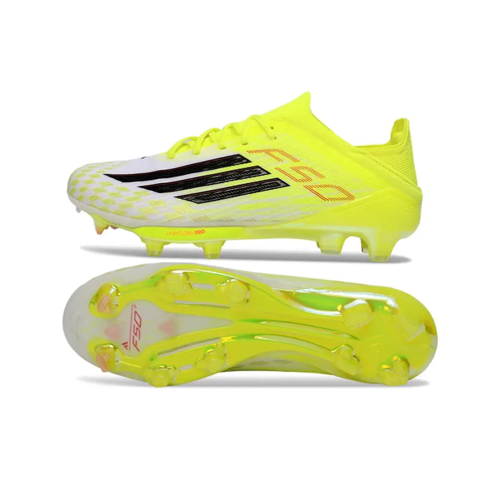 Crampons Adidas F50 Jaune et Blanche
