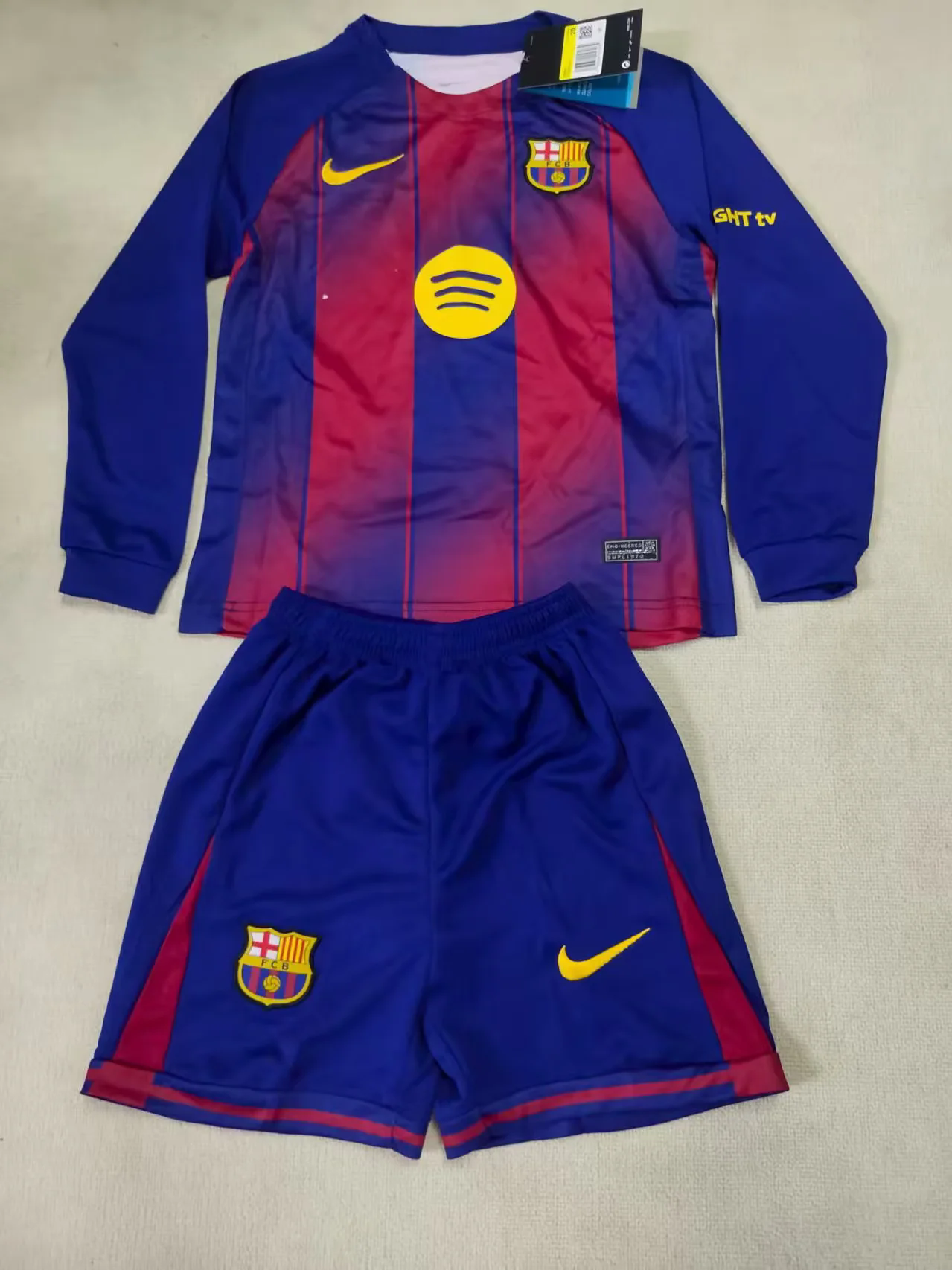 Kit Enfant FC Barcelone Manches Longues Domicile 25/26 Vêtements de sport