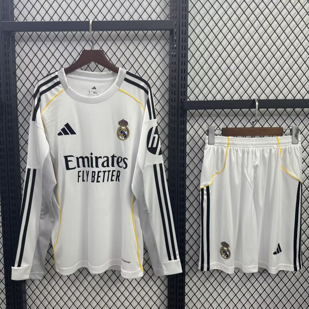Kit enfant Real Madrid Manches Longues Domicile 2025/2026 Vêtements de sport