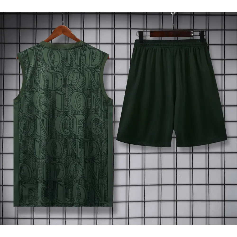 Kit Entraînement Chelsea Vert Motifs 2025/2026 - Vêtements de sport