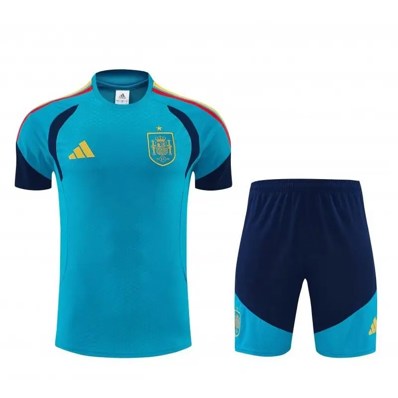 Kit Entraînement Espagne Bleu ciel 2025/2026 Manches courtes - Vêtements de sport