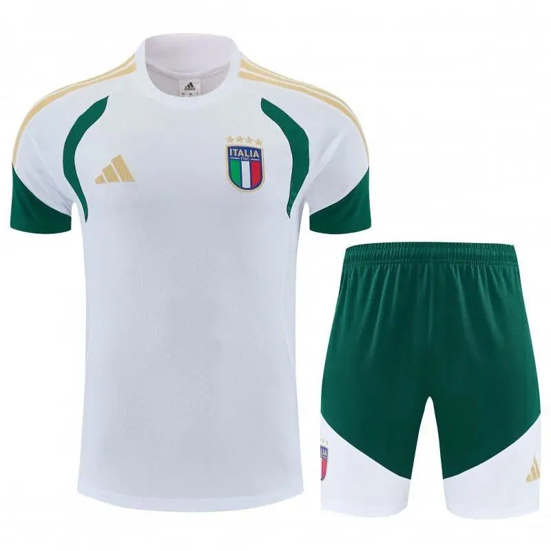 Kit Entraînement Italie Blanc 2025/2026 Manches courtes - Vêtements de sport