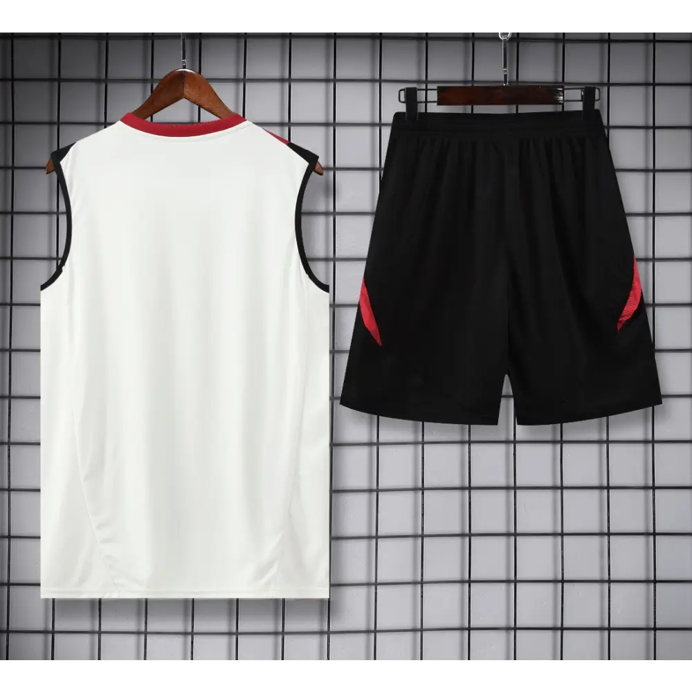 Kit Entraînement Manchester United Noir Rouge & Blanc 2025/2026 - Vêtements de sport