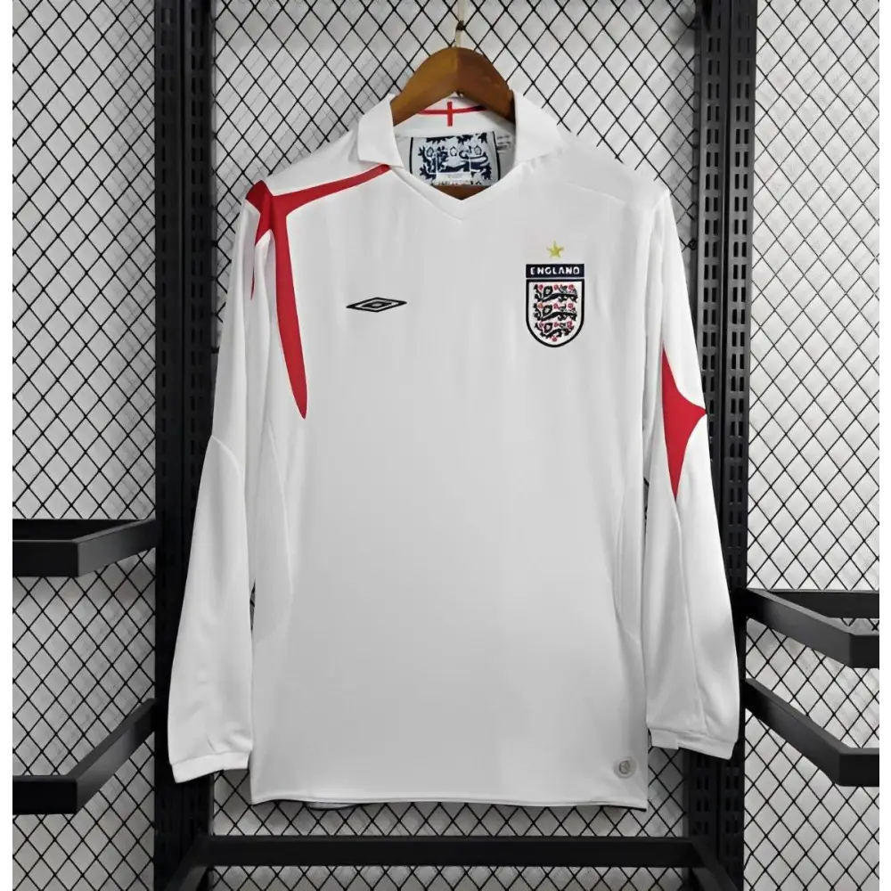 Maillot Angleterre Domicile Retro 2006 Manches longues - Vêtements de sport