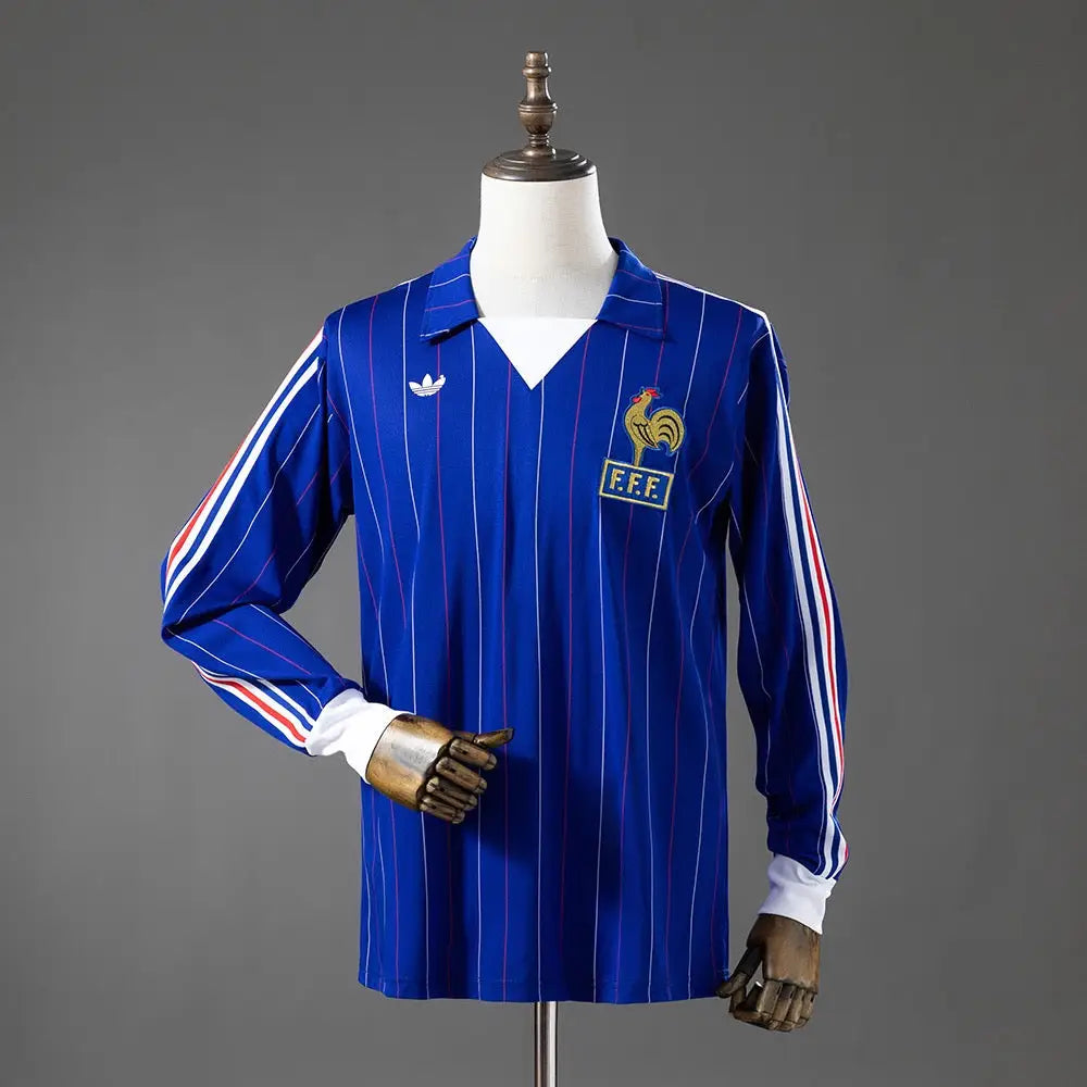 France Home Jersey 1980 Long Sleeves - Elite-Fanstore – ELITE FANSTORE