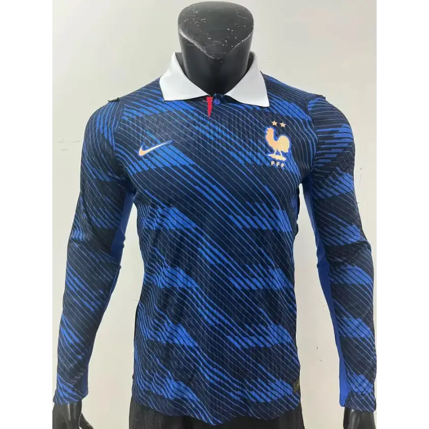 Maillot France Domicile Version joueur Manches Longues Coupe du Monde 2026 - Vêtements de sport