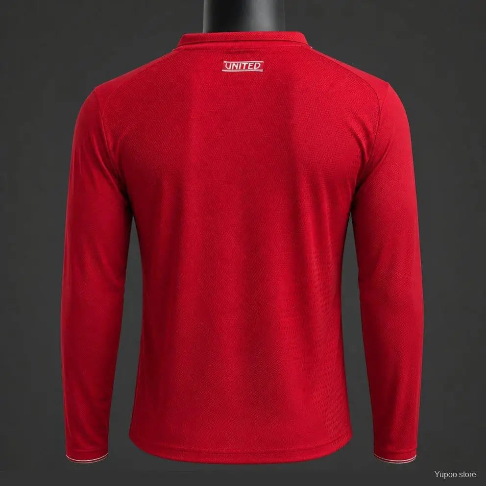 Maillot Manchester United Domicile Version Joueur 2026/2027 manches longues - Vêtements de sport