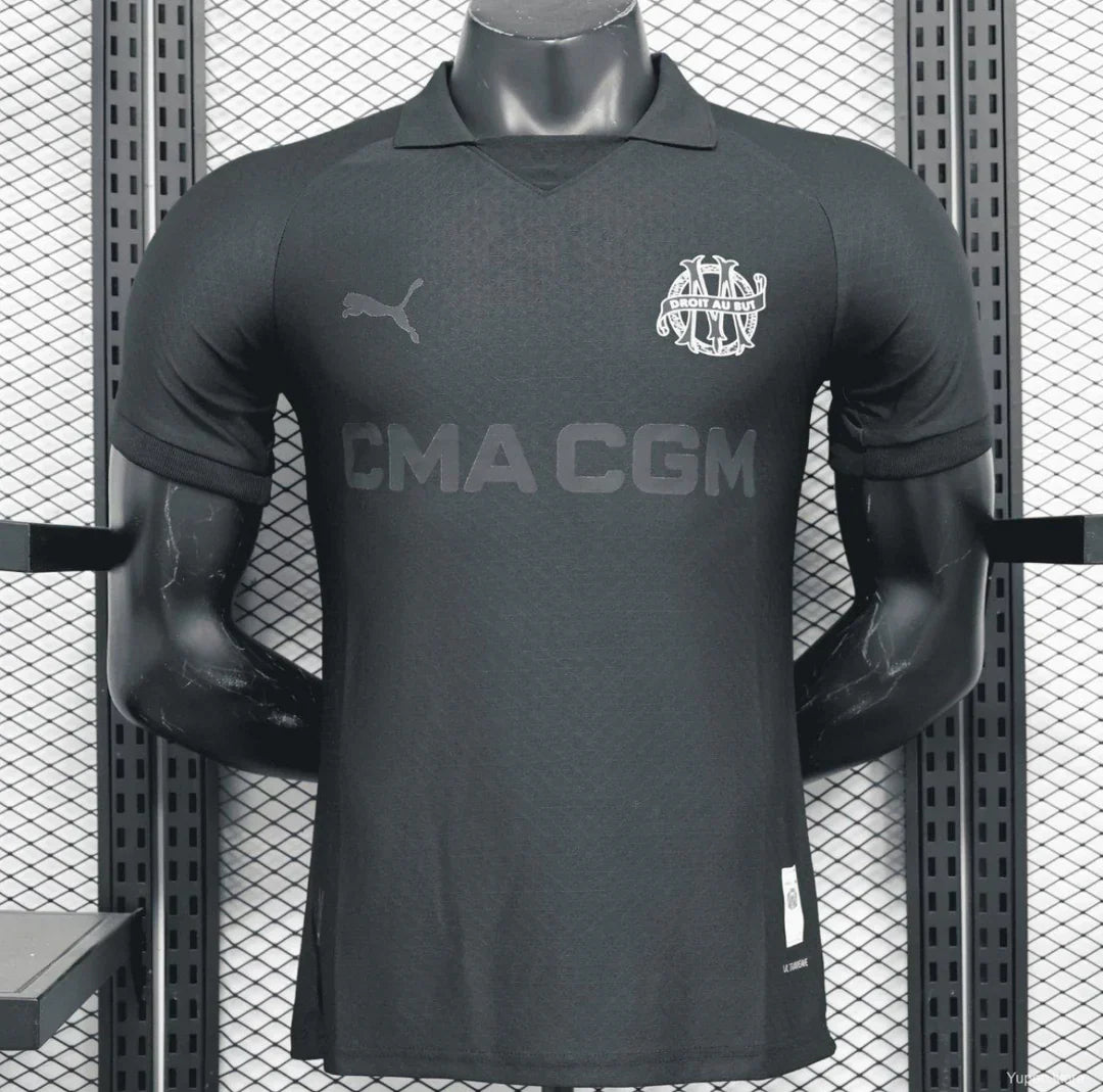 OM Olympique de Marseille 125 ans Noir 2024/2025 - Version joueur ( + 5€) / S - Vêtements de sport