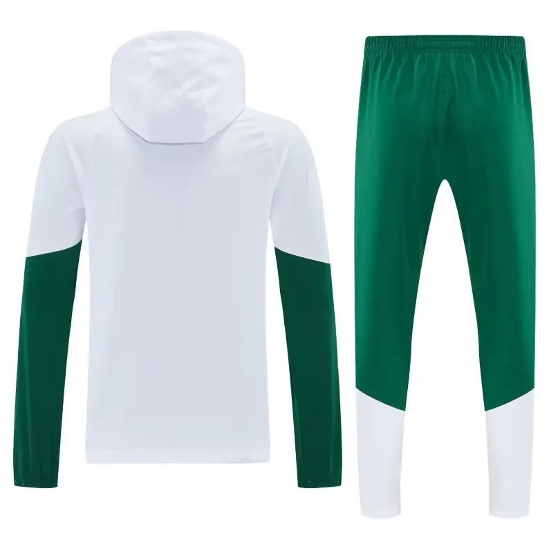 Survêtement A Capuche Coupe-Vent Italie Blanc & Vert 2026 - Vêtements de sport