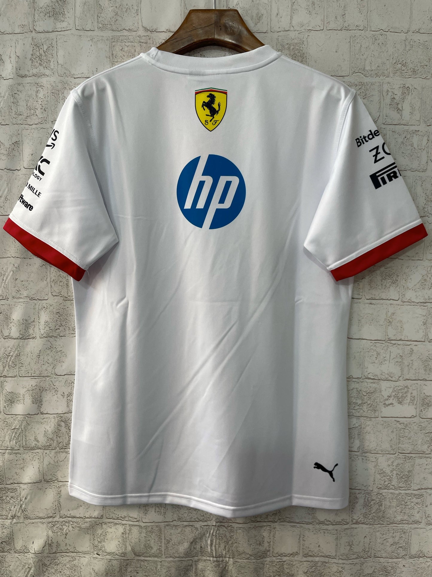 T shirt ferrari F1 Blanc - Vêtements de sport