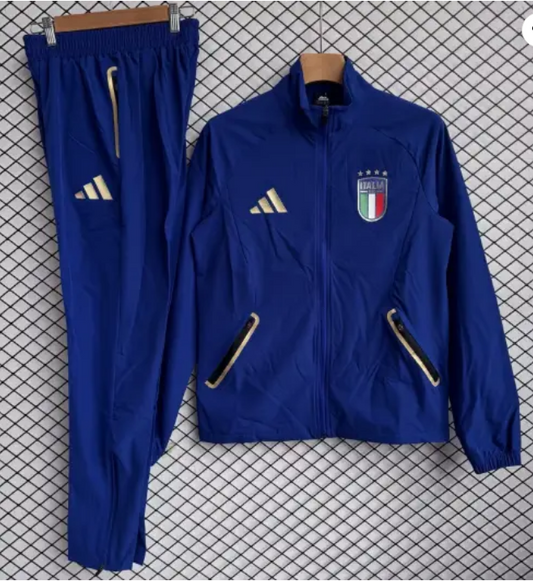 Survêtement Adidas de l’équipe d’Italie bleu avec veste zippée et pantalon assorti