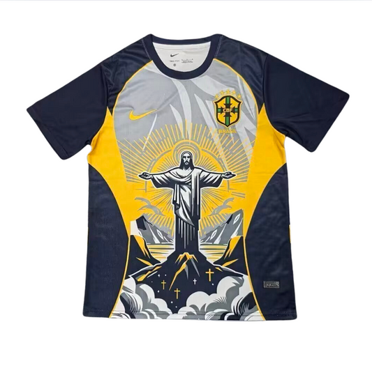 Maillot Brésil Christ Corcovado jaune 2026