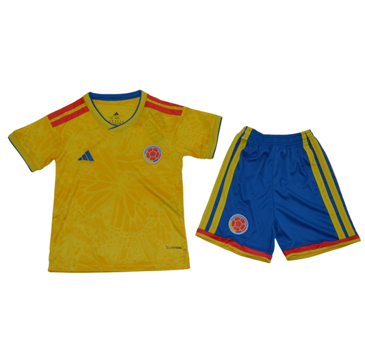Kit enfant Colombie Domicile short bleu Coupe du Monde 2026