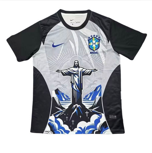 Maillot Brésil Christ Corcovado bleu 2026