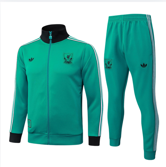 Survêtement  Enfant Liverpool vert et noir 2025/2026