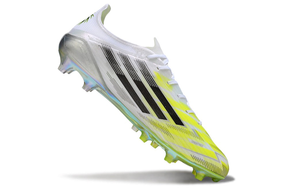 Crampons Adidas F50 Blanche et Jaune