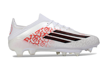 Crampons Adidas F50 Blanche et rouge