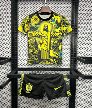 Equipación Brasil Corcovado Amarillo Infantil 2024