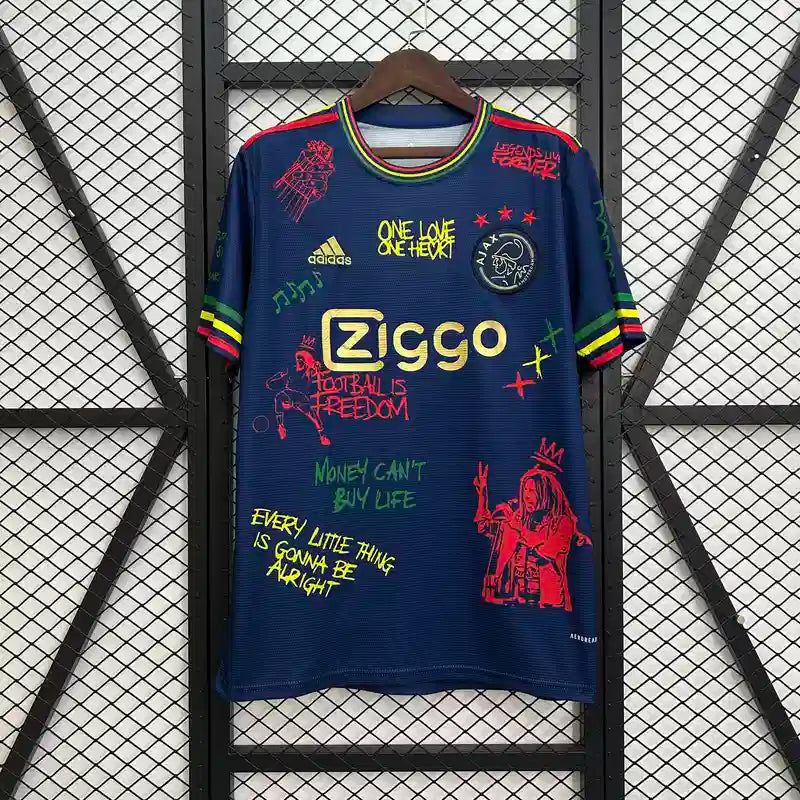 Ajax Amsterdam Bob Marley Bleu 2025/2026 - Vêtements de sport