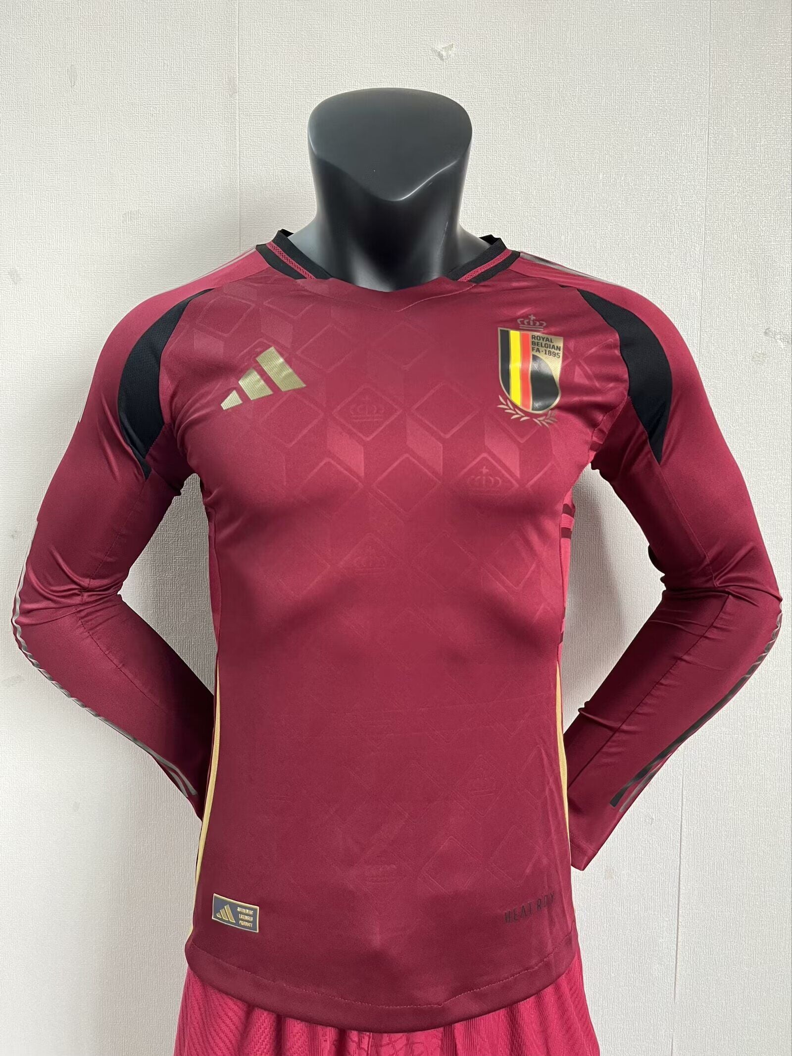 Belgique Domicile Euro2024 - Maillot Joueur manches longues ( + 7€) / S - Vêtements de sport