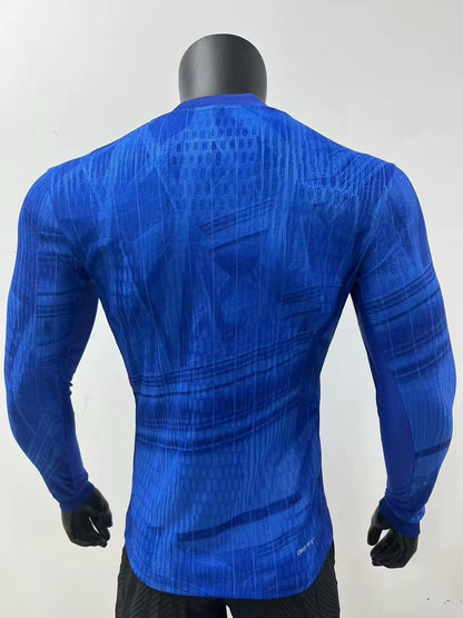 Chelsea Domicile Version Joueur Manches Longues 2025/2026 - Vêtements de sport