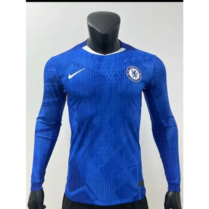 Chelsea Domicile Version Joueur Manches Longues 2025/2026 - Vêtements de sport