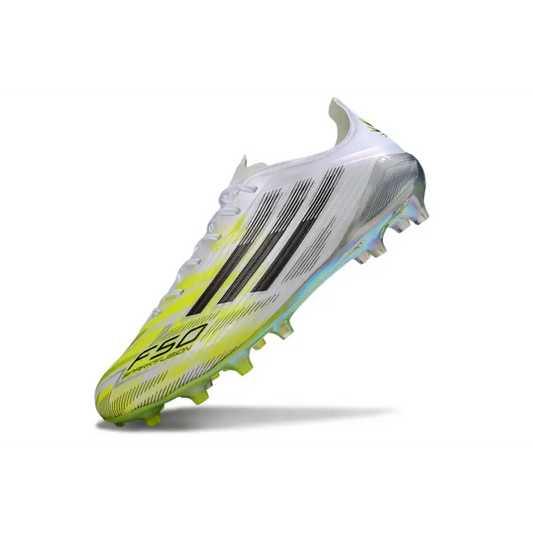 Crampons Adidas F50 Blanche et Jaune