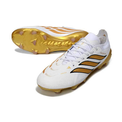 Crampons Adidas Predator Blanc et Or