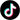 Le logo musical emblématique de TikTok en blanc, turquoise et rose.