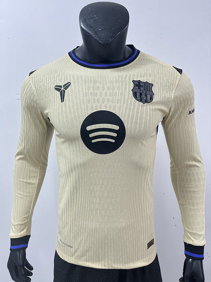 FC Barcelone Extérieur Version Joueur Manches Longues 2025/2026 - Vêtements de sport