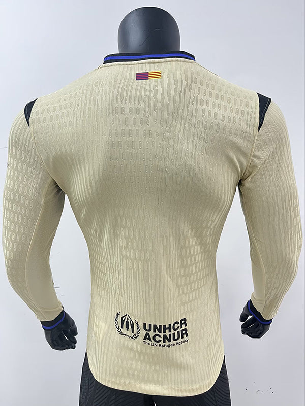 FC Barcelone Extérieur Version Joueur Manches Longues 2025/2026 - Vêtements de sport