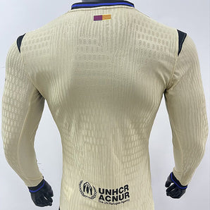FC Barcelone Extérieur Version Joueur Manches Longues 2025/2026 - Vêtements de sport