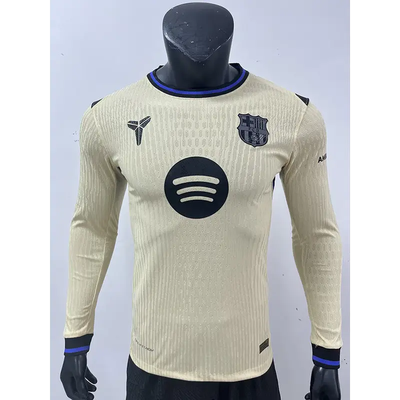 FC Barcelone Extérieur Version Joueur Manches Longues 2025/2026 - Vêtements de sport