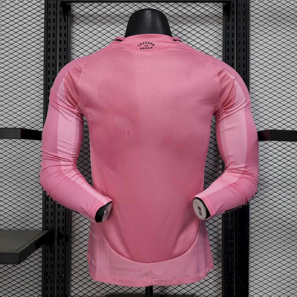 Inter Miami CF Domicile Version Joueur Manches Longues 2025/2026 - Vêtements de sport