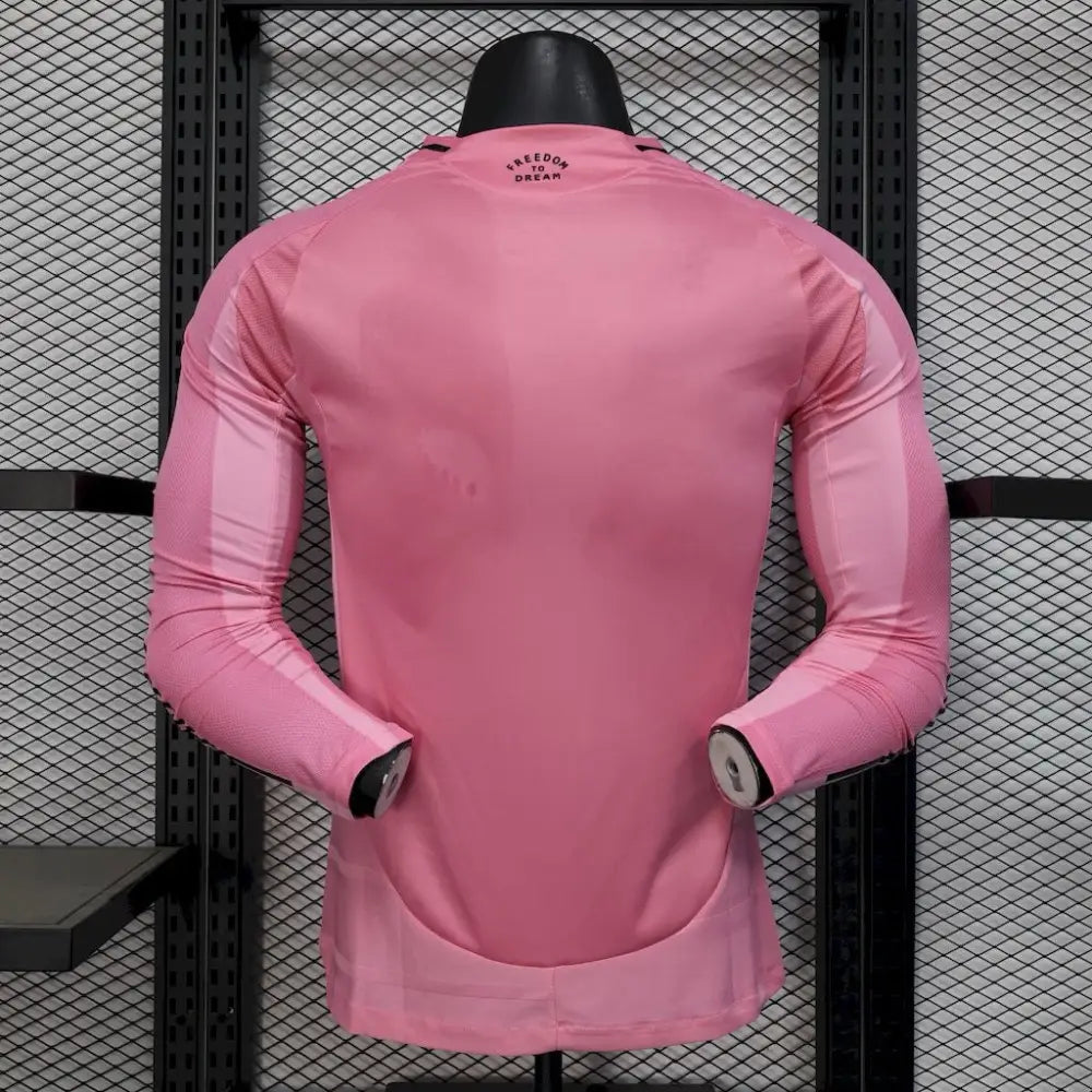Inter Miami CF Domicile Version Joueur Manches Longues 2025/2026 - Vêtements de sport