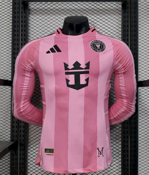 Inter Miami CF Domicile Version Joueur Manches Longues 2025/2026 - Domicile / S - Vêtements de sport