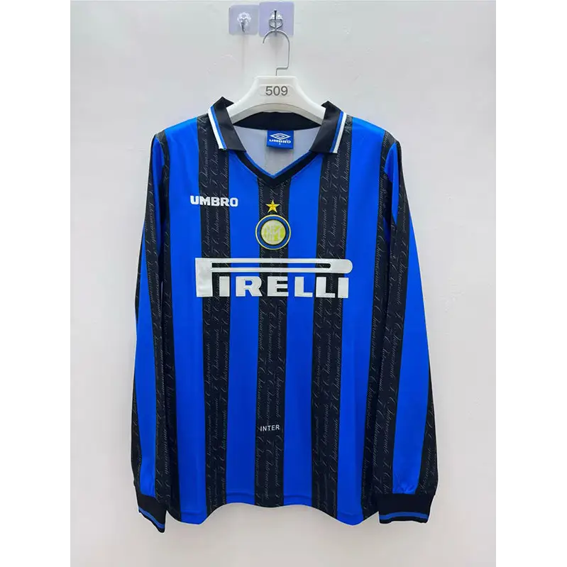 Inter Milan Domicile Manches Longues Retro 1997/1998 - Vêtements de sport