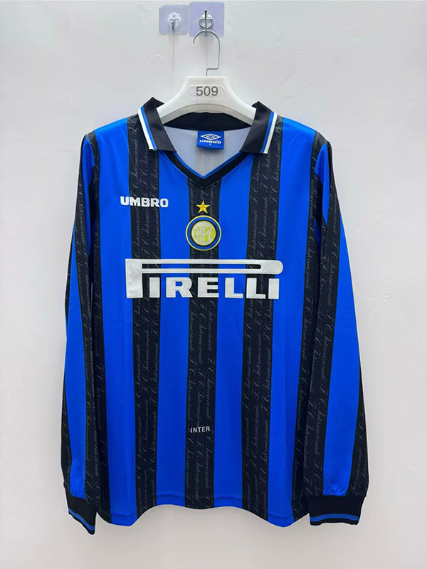 Inter Milan Domicile Manches Longues Retro 1997/1998 - Vêtements de sport