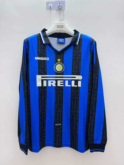 Inter Milan Domicile Manches Longues Retro 1997/1998 - Vêtements de sport