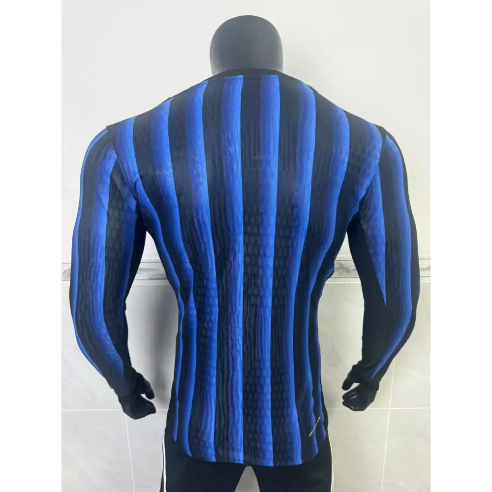 Inter Milan Domicile Version Joueur Manches Longues 2025/2026 - Vêtements de sport