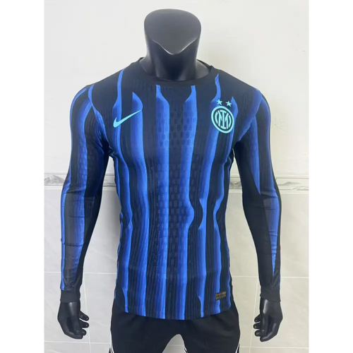 Inter Milan Domicile Version Joueur Manches Longues 2025/2026 - Vêtements de sport