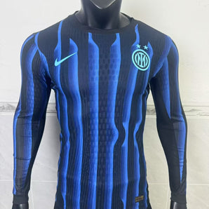 Inter Milan Domicile Version Joueur Manches Longues 2025/2026 - Vêtements de sport