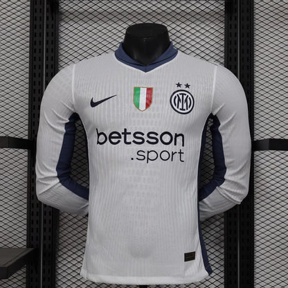 Inter Milan Extérieur Manches Longues Version Joueur 2024/2025 - Vêtements de sport