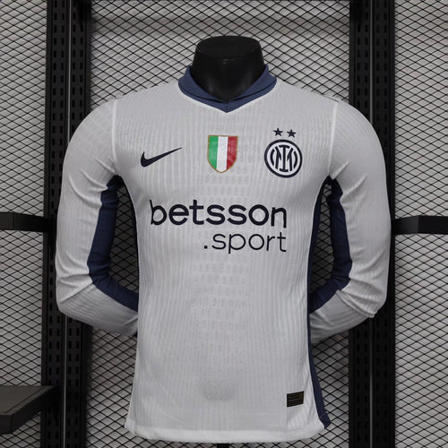 Inter Milan Extérieur Manches Longues Version Joueur 2024/2025 - Vêtements de sport