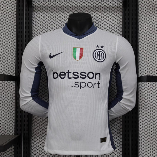 Inter Milan Extérieur Manches Longues Version Joueur 2024/2025 - Vêtements de sport