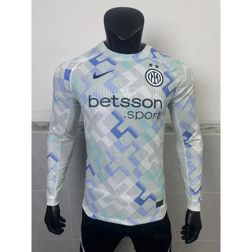 Inter Milan Extérieur Manches Longues Version Joueur 2025/2026 - Vêtements de sport