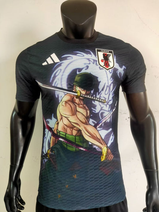 Japon One Piece Zoro Noir Version Joueur 2025/2026 - Vêtements de sport