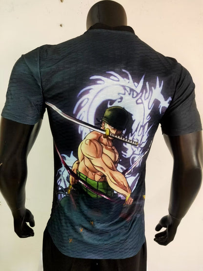 Japon One Piece Zoro Noir Version Joueur 2025/2026 - Vêtements de sport