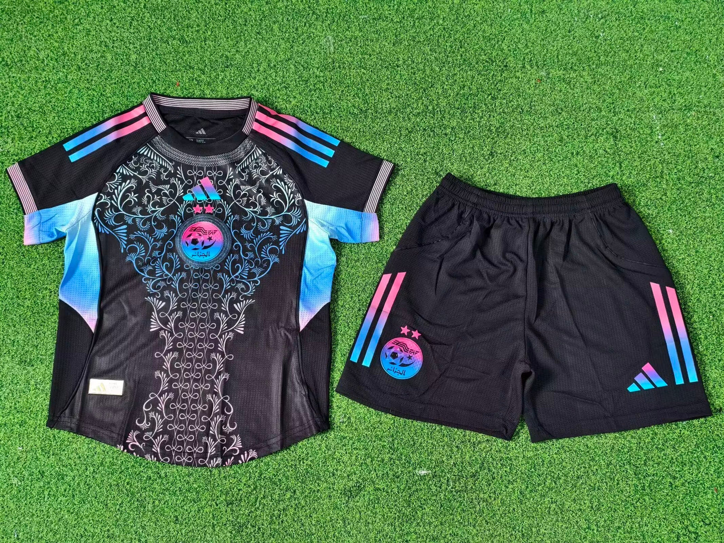 Kit enfant Algérie noir et bleu 2025/2026 - Vêtements de sport