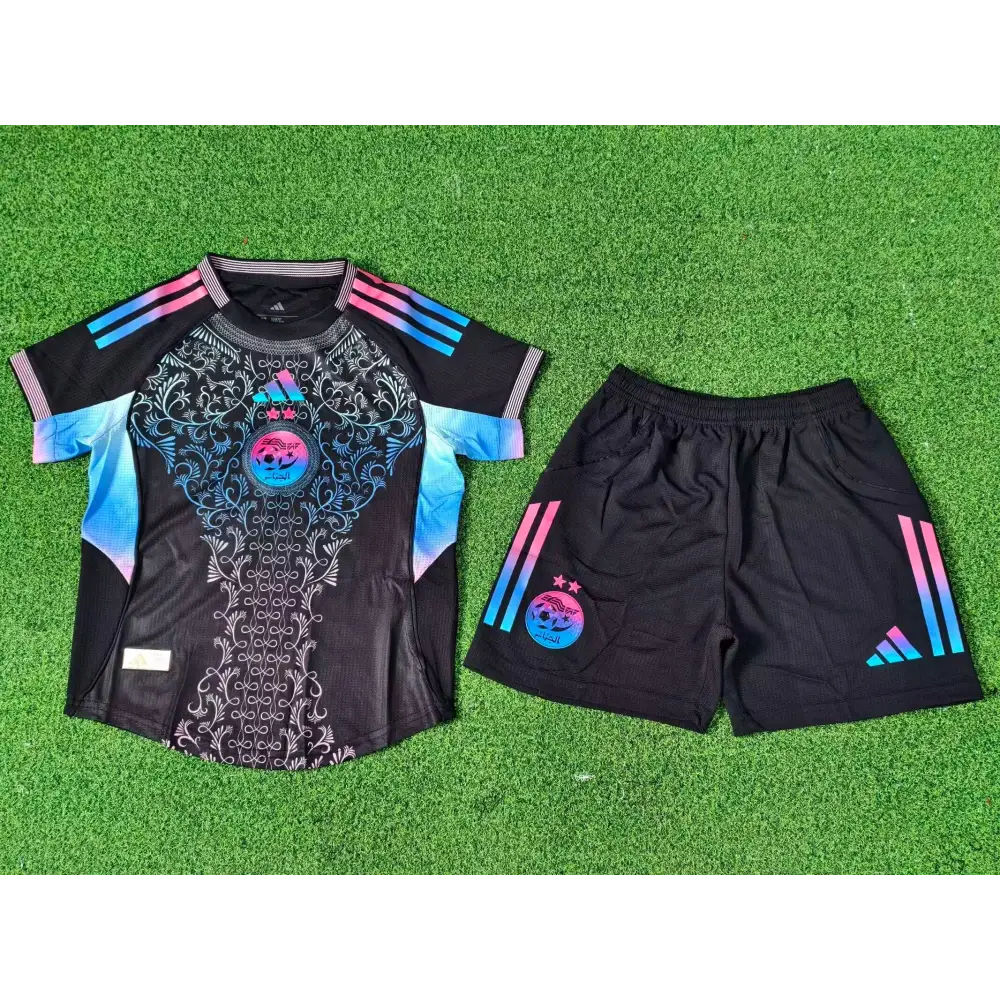 Kit enfant Algérie noir et bleu 2025/2026 - Vêtements de sport